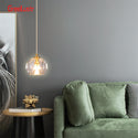 Crystal Ball Spiral LED Chandelier Copper Led Pendant Hanging Ceiling Lamp Lighting Fixture