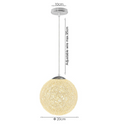 Modern Medium Cream Lattice Wicker Rattan Globe Ball Style Ceiling Pendant Light Lampshade~1809