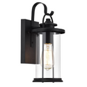 CHLOE Lighting AINSLEY Transitional 1 Light Textured Black Outdoor Wall Sconce 13