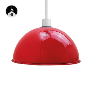 Red Modern Dome Light Shades Easy Fit Ceiling Pendant~1892