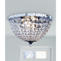 Elegant Designs 2 Light Victoria Crystal  Rain Drop Ceiling Light Flushmount