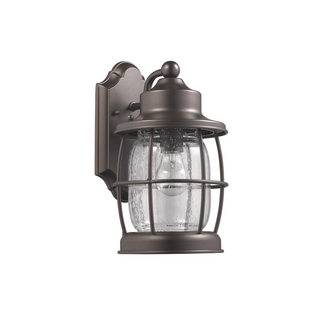 LUCAN Transitional 1 Light Rubbed Bronze Outdoor Wall Sconce 12
