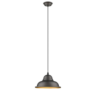 IRONCLAD Industrial-style 1 Light Rubbed Bronze Ceiling Mini Pendant 10