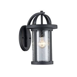 ANGELO Transitional 1 Light Black Outdoor Wall Sconce 14