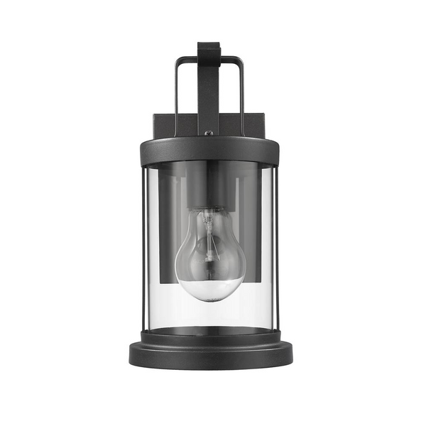 KASH Transitional 1 Light Textured Black Outdoor Wall Sconce 11