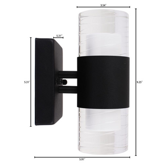 AALOK 2 Light LED In/Out Door Wall Sconce 3000K Warm White 10
