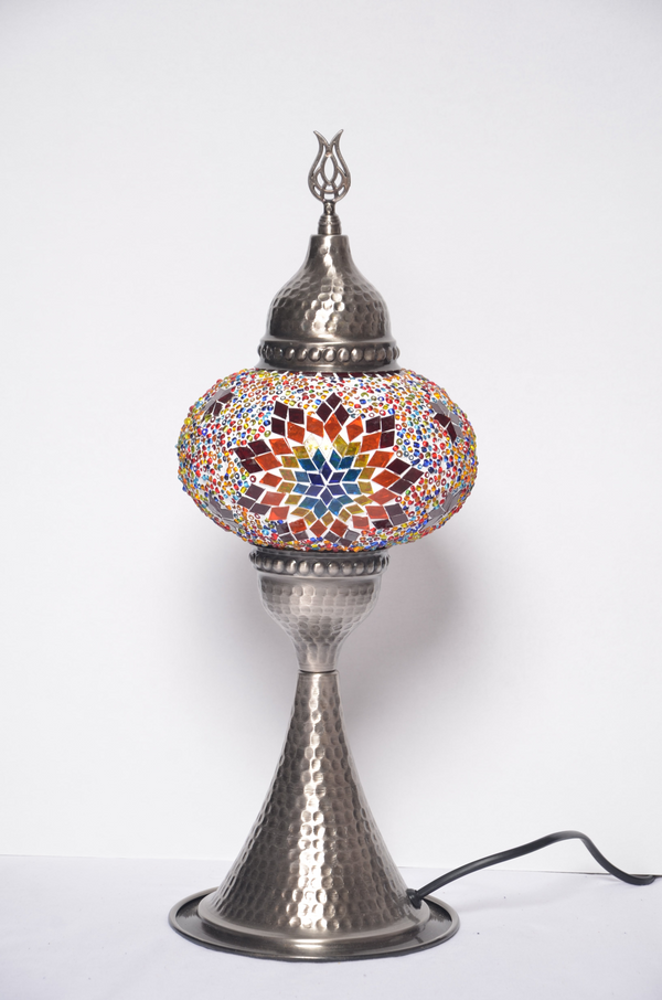 Elite Turkish Mosaic Glass Decorative Table Lamps - Multicolor Star - Unique Custom Moroccan Lamp Shades