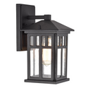 CHLOE Lighting JESSE Transitional 1 Light Textured Black Outdoor Wall Sconce 12