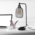 Industrial Mesh Desk Lamp, Matte Black
