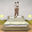 Banksy Police Kissing Wall Sticker - Street Art Peel and Stick Vinyl Decal - Cops Kiss Large Mural
