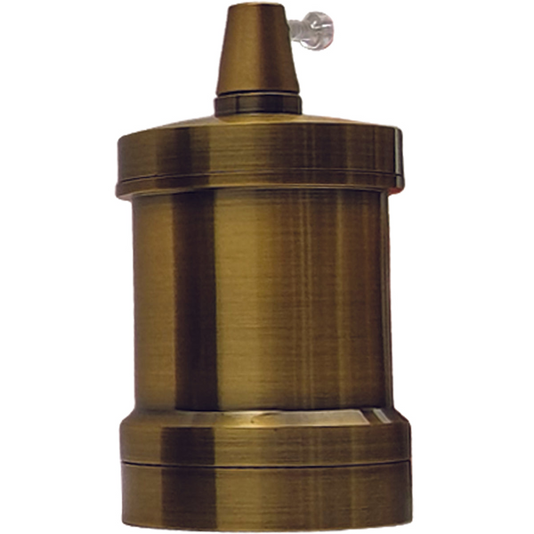 Edison E27 Copper Light Bulb Holder Metal Screw Cap Industrial Lamp Antique Style~2492