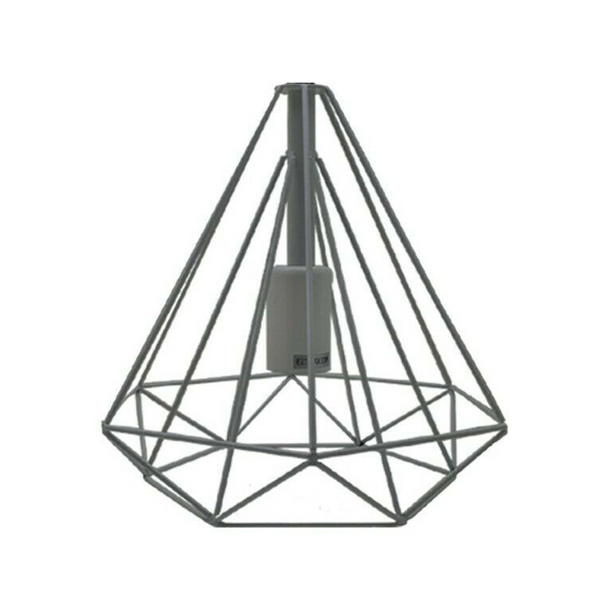 Black Geometric Diamond Wire Cage Pendant Light~1993