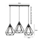 Industrial Geometric Cage Pendant Lamps Ceiling Light Fixtures~1176