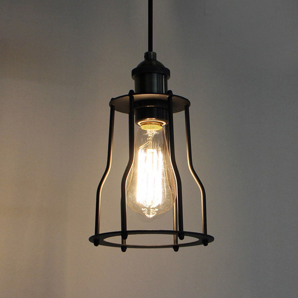 Industrial Wire Cage Pendant Light E26 Lamp Ceiling Light Fixture~1379