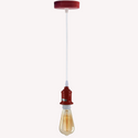 Industrial Vintage Burgundy Ceiling Light Fitting E27 Pendant Holder~4047