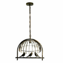 Decorative Bird Cage Pendant Light Chandelier Brushed Copper~1460