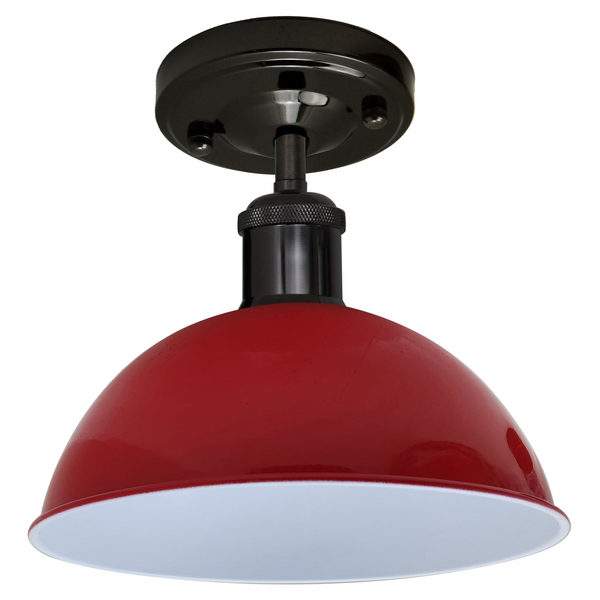 Vintage Industrial Loft Style Metal Ceiling Light Modern Red Dome Pendant Lampshade~1638