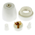E27 White Bulb Holder Industrial Vintage Retro Edison Porcelain Lamp Light Fitting~2977