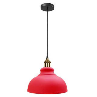 Buy red Retro Pendant Light Shade Vintage Industrial Ceiling Lighting LED Restaurant Loft With Free Bulb~2101