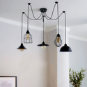 5Way Vintage Industrial Ceiling Lamp Shade Chandelier Retro Spider Pendant Light~3671