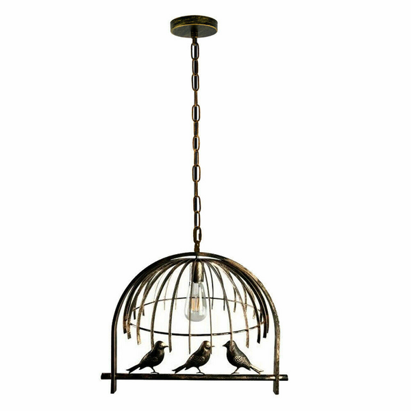 New Indoor Pendant Vintage Industrial Retro Bird cage Hanging Ceiling Pendant Light with Chain~1281