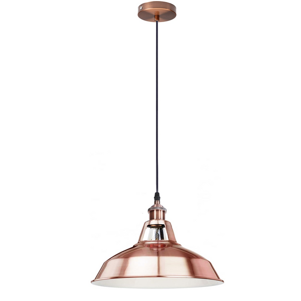 vintage industrial metal retro ceiling pendant light copper shade~1297