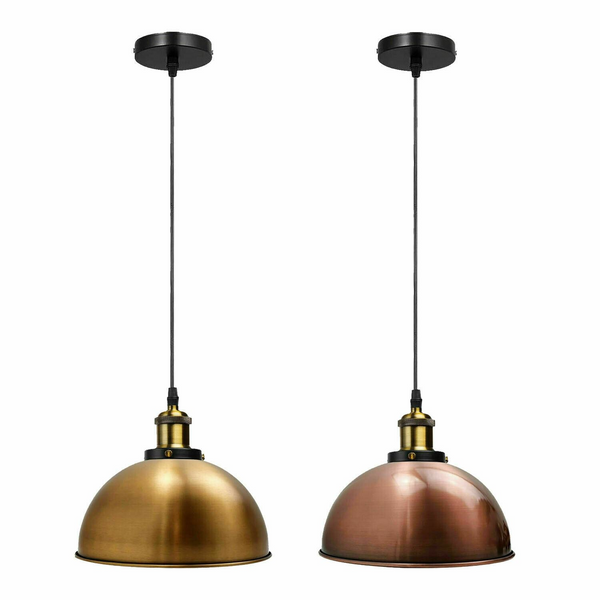 Vintage Modern Ceiling Pendant Light  Metal Dome Shade Hanging Indoor Light Fitting  With 95cm Adjustable Wire~1260