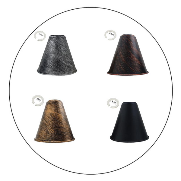 Modern Light Shade Rustic Brushed Colour Easy Fit Ceiling Pendant Cone Lampshade~2186