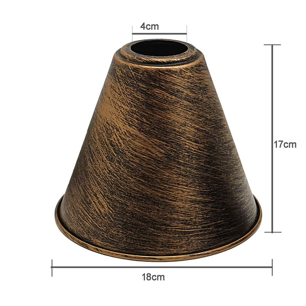 Modern Light Shade Rustic Brushed Colour Easy Fit Ceiling Pendant Cone Lampshade~2186