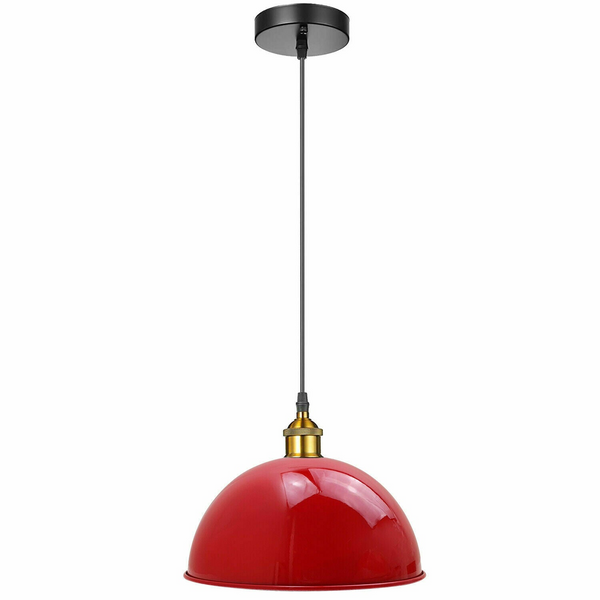 Red Retro Metal Cafe Diner Ceiling Light Pendant Lampshade~1848