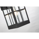 Amara Transitional Outdoor Wall sconces 13-in Clear Glass Matte Black
