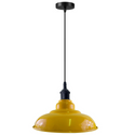 LEDSone industrial Vintage  32cm  Yellow Pendant Retro Metal Lamp Shade E27 Uk Holder~3686