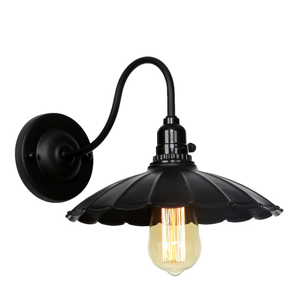 Black Retro Vintage Industrial Wall Mounted Light Rustic Sconce Lamp Fixture~2676