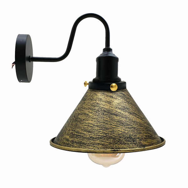 Industrial Metal Wall Light Fitting Vintage Cone shape Wall Sconce~3388