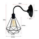 Modern Industrial  Vintage Indoor Black colour Wall Light Lamp Fitting Fixture E27 Holder UK~3676