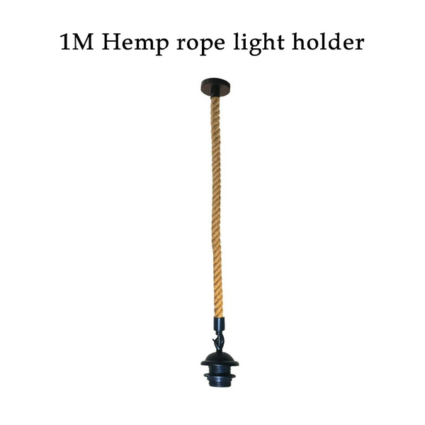 Vintage Retro Industrial Loft Cone Hemp rope 3 head Pendant Light Retro Lamp~3786