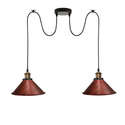 Rustic Red 2 Way Retro Industrial Ceiling E27 Hanging Lamp Pendant Light~3495