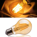 4W LED Light Bulbs A60 E26 Edison Bulb LED Filament Bulbs Warm White Dimmable~1488