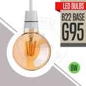 G95 B22 8W Dimmable Globe Vintage LED Retro Light Bulbs~3085