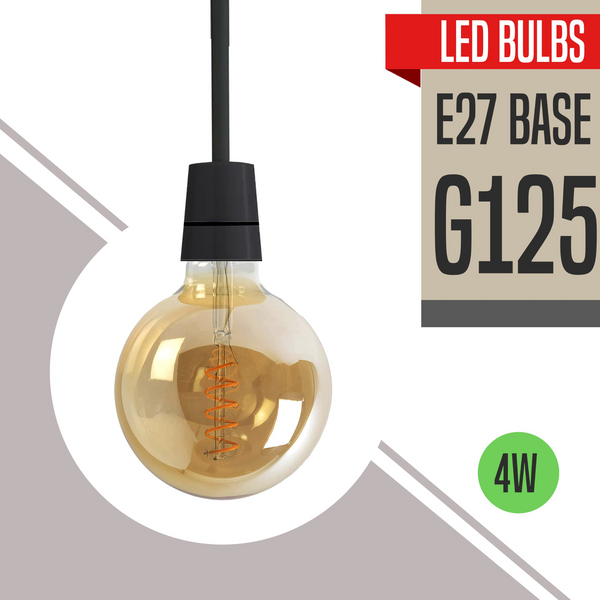 4W G125 E27 Dimmable Globe Vintage LED Retro Light Bulb~1199