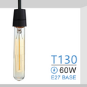 T130 60W E27 Dimmable Filament Vintage Light Bulb~3236