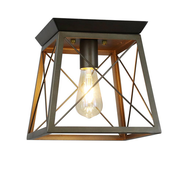 CHLOE Lighting Farmhouse-Style Two-Toned 1 Light Ceiling Flush Fixture 9