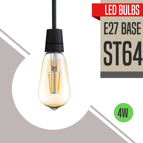 4W ST64 E27 4W Dimmable Vintage LED Retro Classic Filament Bulbs~1200