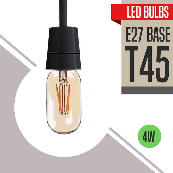 4W T45 E27 LED Dimmable Vintage Filament Bulb~1198