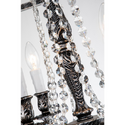 Alena 4-Light Modern Farmhouse Crystal Foyer Lantern Chandelier Antique Black