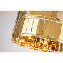 Sweeney Contemporary 4-Light Gold Stainless Steel Drum Chandelier