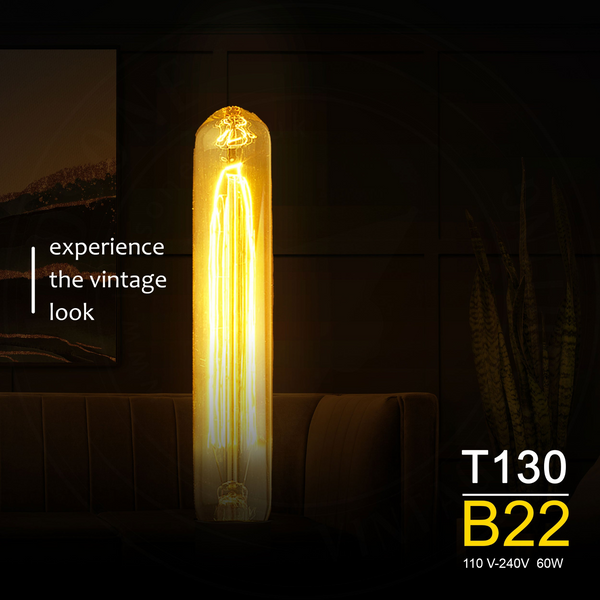 B22 60W T130 Dimmable Filament Vintage Light Bulb~3235
