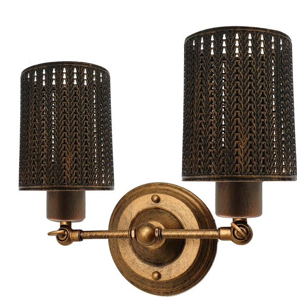 Modern Retro Brushed Copper Vintage Industrial Wall Mounted Lights Rustic Wall Sconce Shade Lamps Fixture~2281