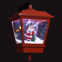 vidaXL Christmas Wall Lamp with LED Lights and Santa Red 15.7