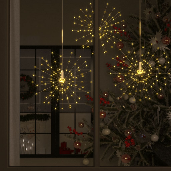 vidaXL Outdoor Christmas Firecrack Lights 2pcs Warm White 7.9